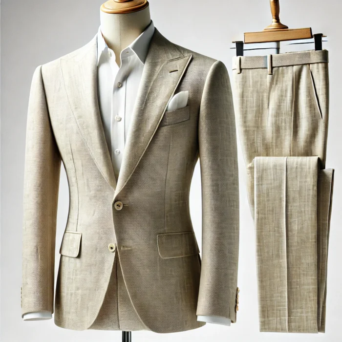 Beige Linen two piece suits chiang mai Beige Linen two piece suits chiang mai