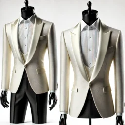 Ivory Dinner Jacket Wedding Suit CmToms Tailor