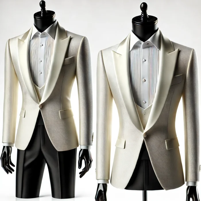 Ivory Dinner Jacket Wedding Suit CmToms Tailor Ivory Dinner Jacket Wedding Suit CmToms Tailor