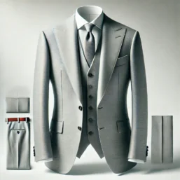 Light Grey Three Piece Suit CmToms Tailors