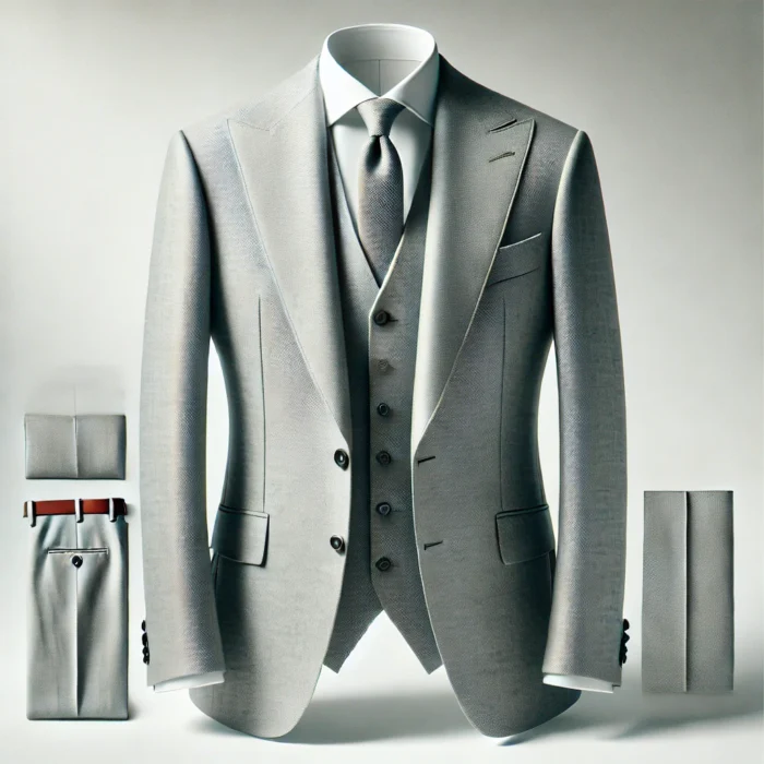 Light Grey Three Piece Suit CmToms Tailors