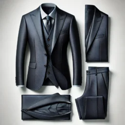 Navy Blue Color Three Piece Suit CmToms Tailors