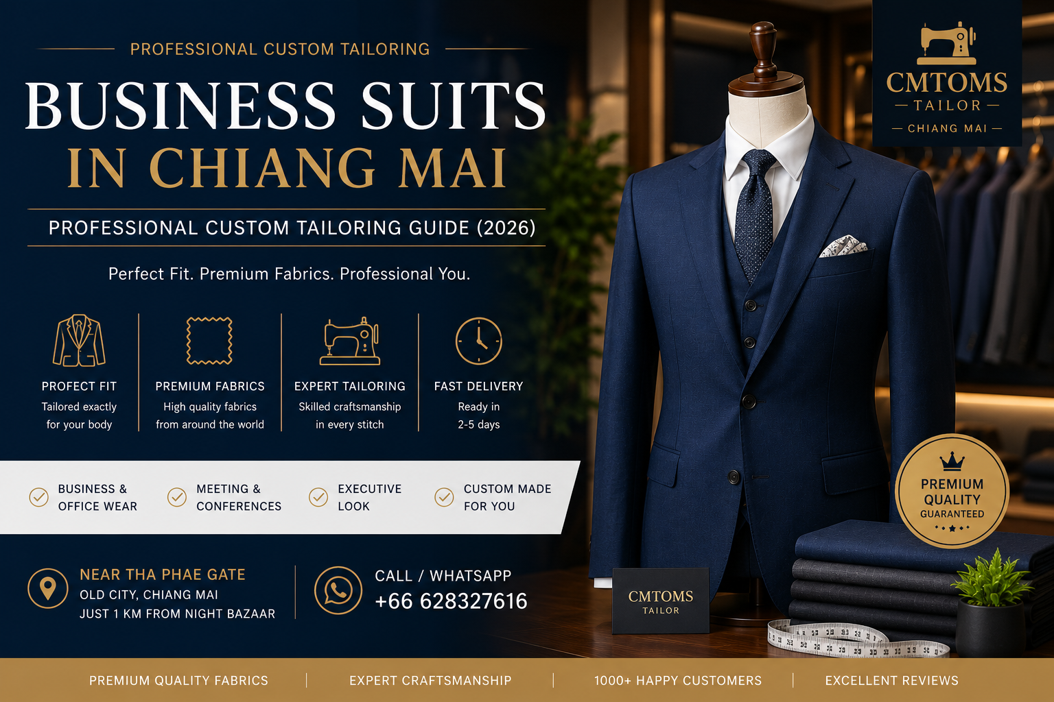 Business Suits in Chiang Mai – Professional Custom Tailoring Guide (2026)
