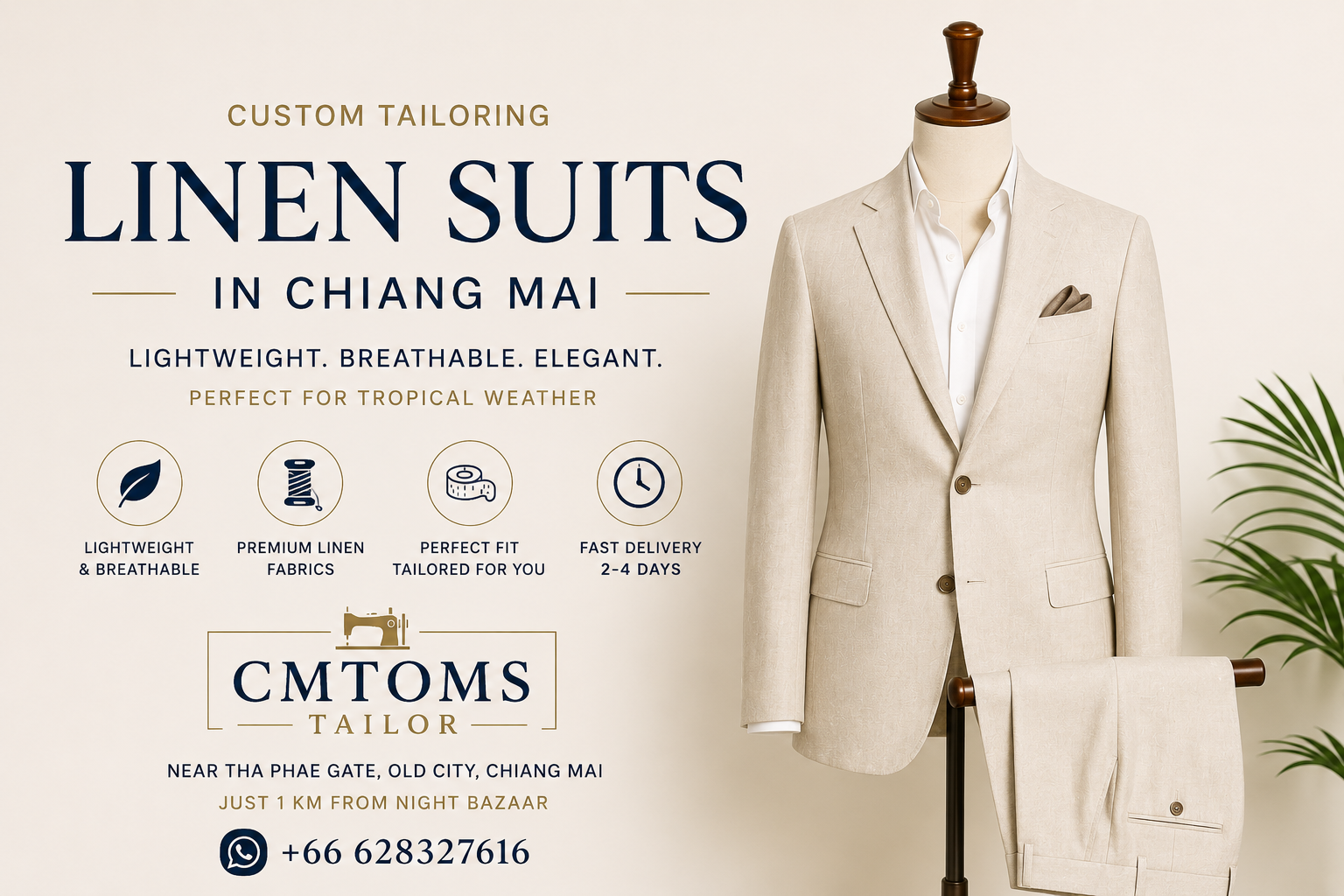 Linen Suits in Chiang Mai – Best Custom Tailoring for Tropical Weather (2026 Guide)